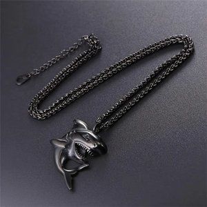 Stylish Men's Women's Shark Pendant Necklace